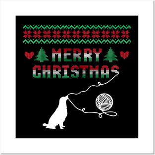 Golden Retriever Stitch Christmas Shirt Posters and Art